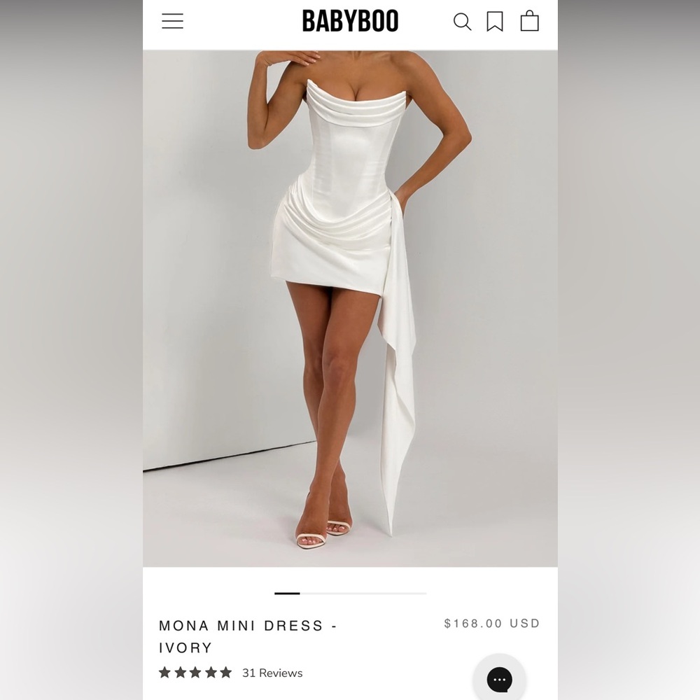 Babyboo Mona Mini Dress (Ivory)